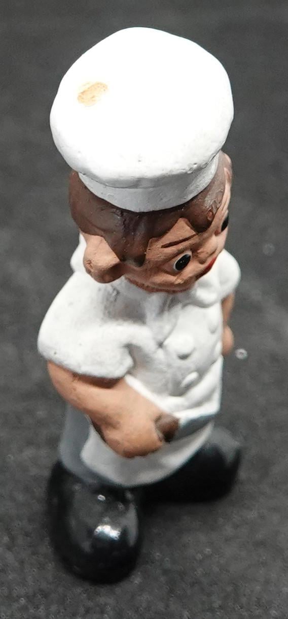 Santon Le petit chef kok terracotta mini 5,2 x 2,2 cm handgeschilderd