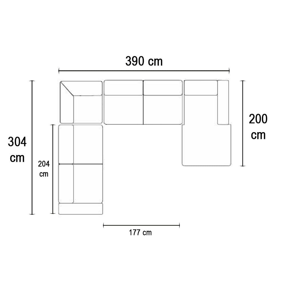 Hoekbank Richmond cognac microleder – verstelbare hoofdsteunen, nette staat