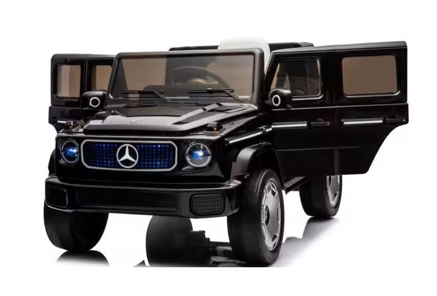 Elektrische Kinderauto 12V–Mercedes-Benz G-Klasse EQG | Zwart