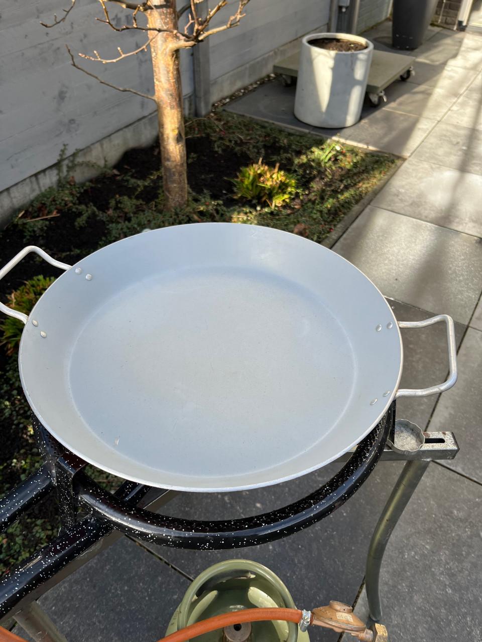 Orginele Spaanse Garcima Paella set inc. gasfles en pannen