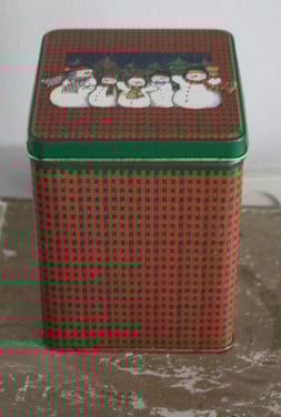 Kerstblik met sneeuwpopen