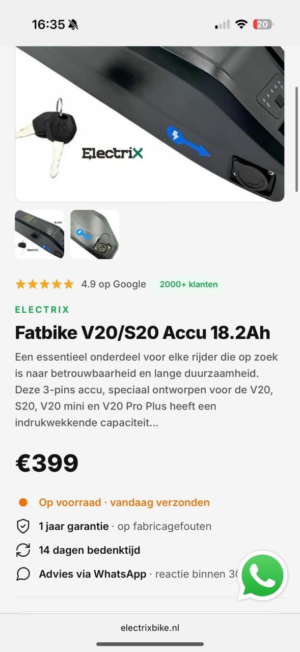Fatbike Accu Krachtigste 48V nieuw 2026