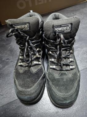 Zwarte Powerfix Profi veiligheidsschoenen, Maat 41/UK 7.5