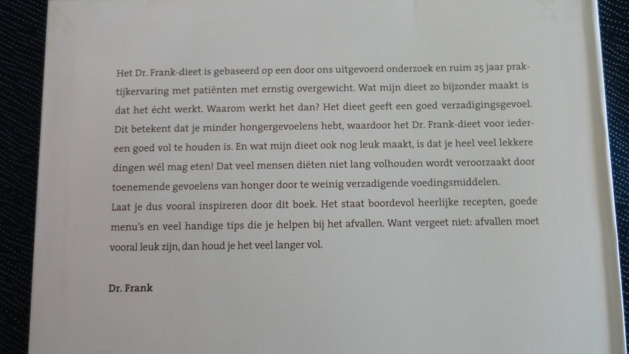Gezond en slank met dr. Frank - NIEUW 84 menu’s op lekker af te vallen.