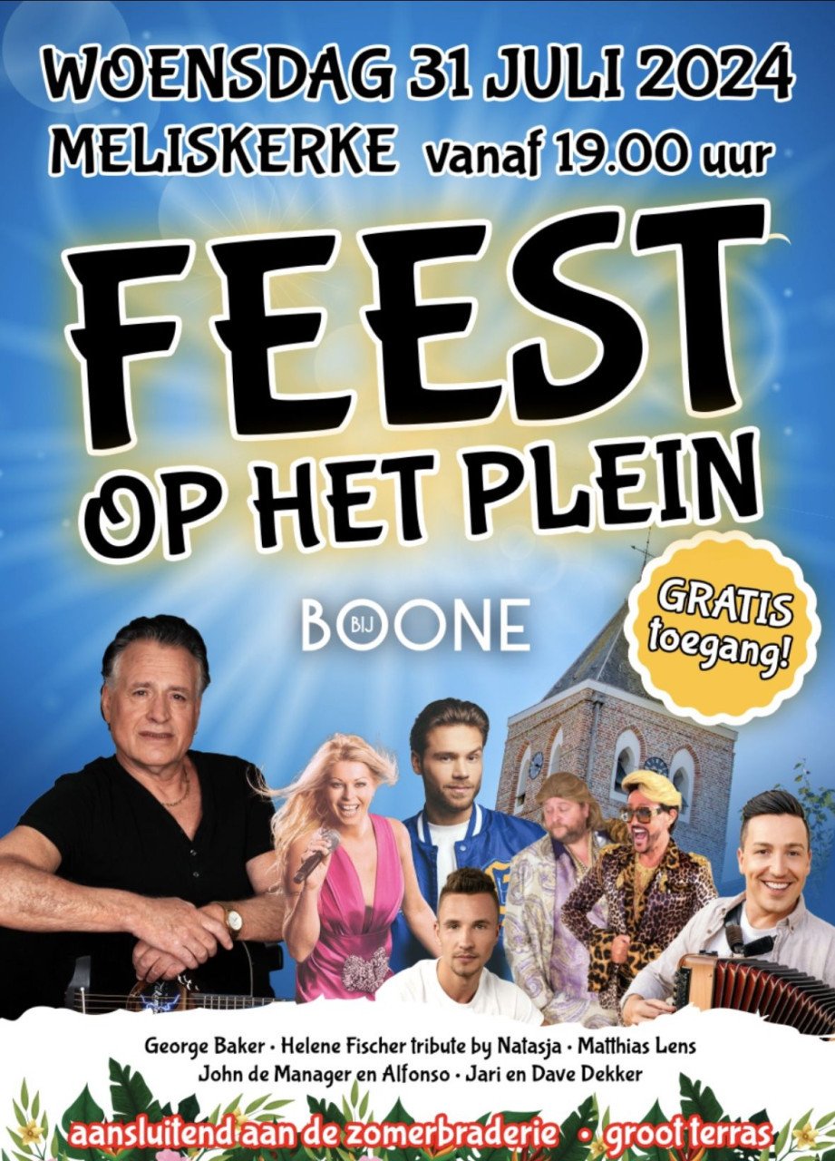 Woensdag 30 juli Zomerbraderie Meliskerke