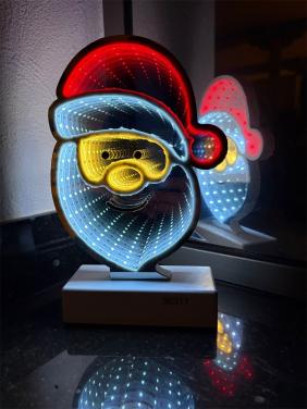 Kerstman 3D met USB en timer 78 leds 23cm hoog