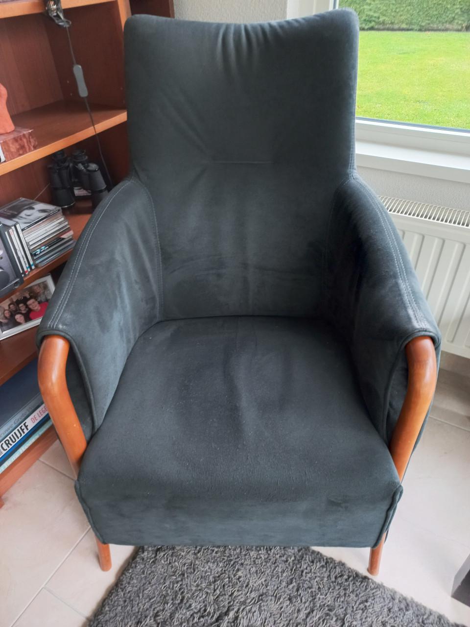 Fauteuil zwart stof