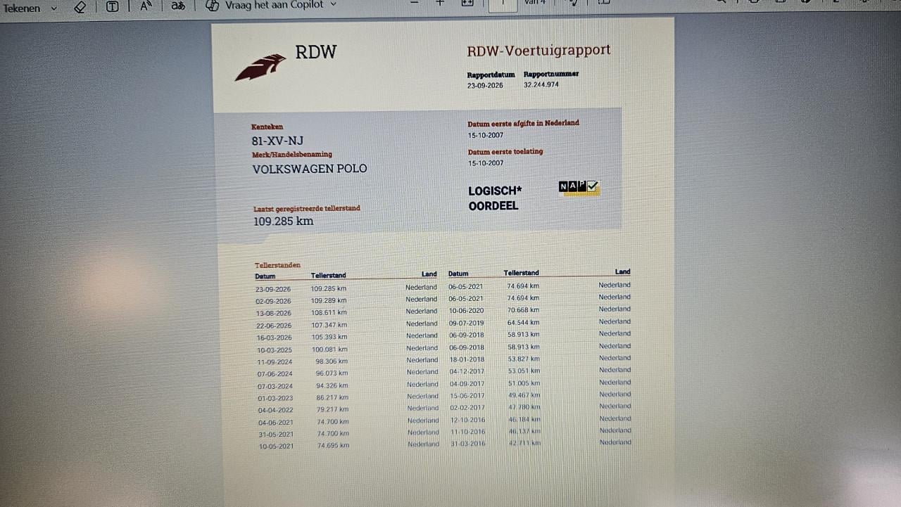 VOLKSWAGEN POLO 1.4 16V OPTIVE  / NL AUTO / NAP / DEALER ONDERHOUDEN