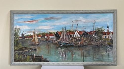 Arnemuiden  De werf  schilderijen Jac Caljouw  Arnemuiden