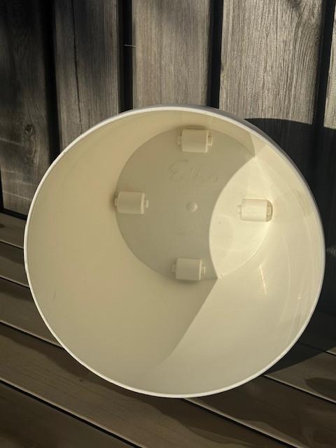 Bloempot op wielen v. binnen, Elho, groot, wit, Ø 35 cm, H 32,5 cm, 22,8 l
