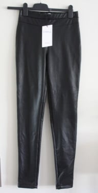 Nieuwe zwarte lederlook broek  maat xs