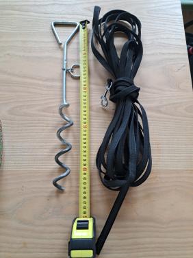 Grondanker, vastlegspiraal, lange lijn, trainingslijn hond