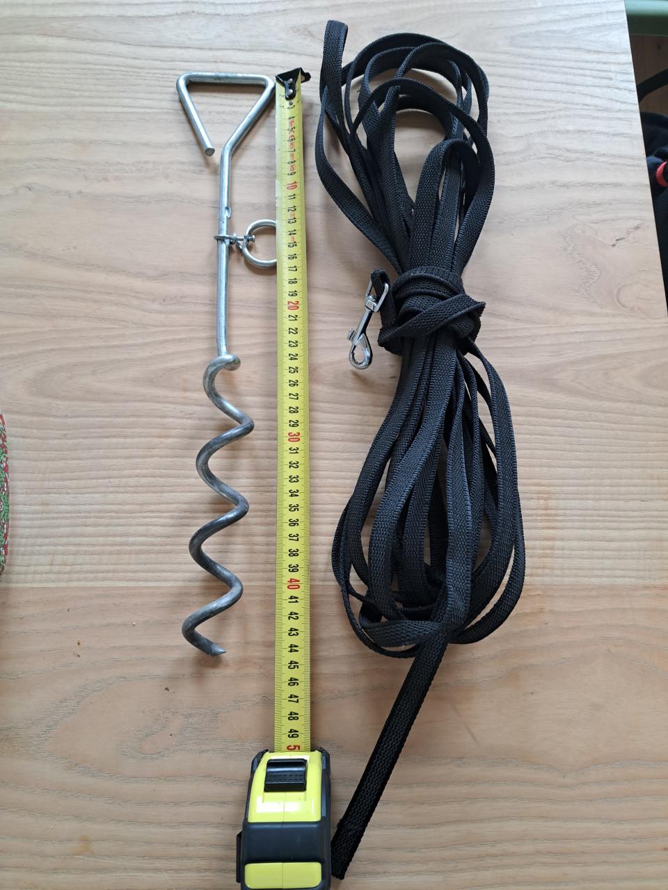 Grondanker, vastlegspiraal, lange lijn, trainingslijn hond