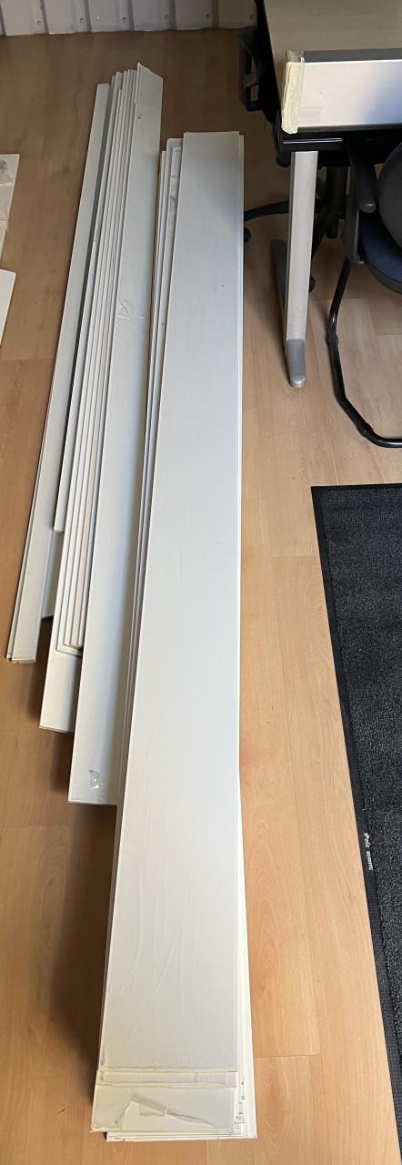 24 x profielen plat en 8x hoek mdf afbouw wit