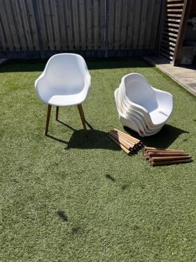 Kuipstoelen (6 st) voor in de tuin