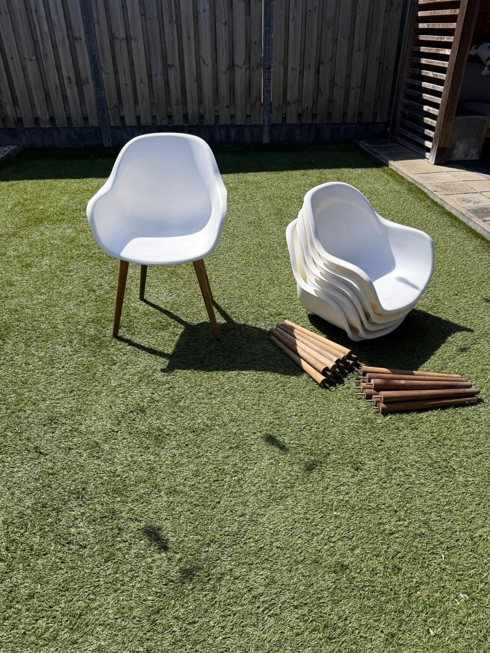 Kuipstoelen (6 st) voor in de tuin