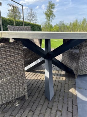 Teakhouten tuintafel rond 160