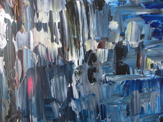 " Valley of Deception " Prachtig Acryl 3 luik van Gia Hung 120 cm x 70 cm