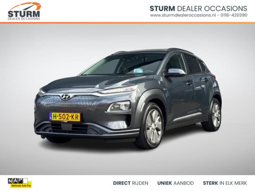 Hyundai Kona ev premium 64 kwh soh 97% meest luxe uitvoering incl. schuif-/