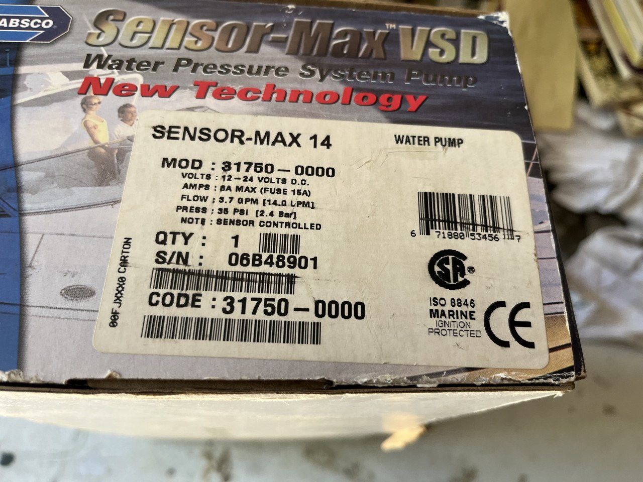 Jabsco Sensor Max 14 drinkwaterpomp