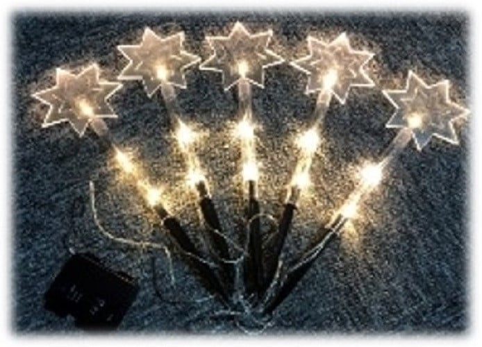 Tuinspies Ster LED 5 stuks met timer 36cm hoog