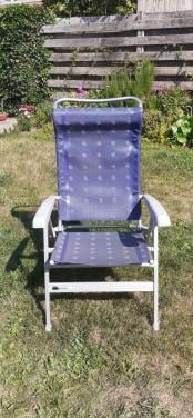 Campingstoel met beensteun , Dukdalf, KOOPJE !