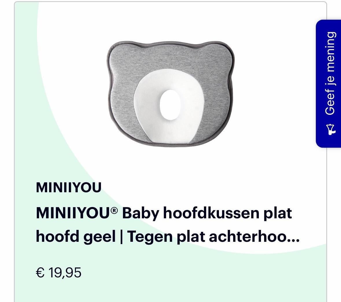 Baby hoofdkussen