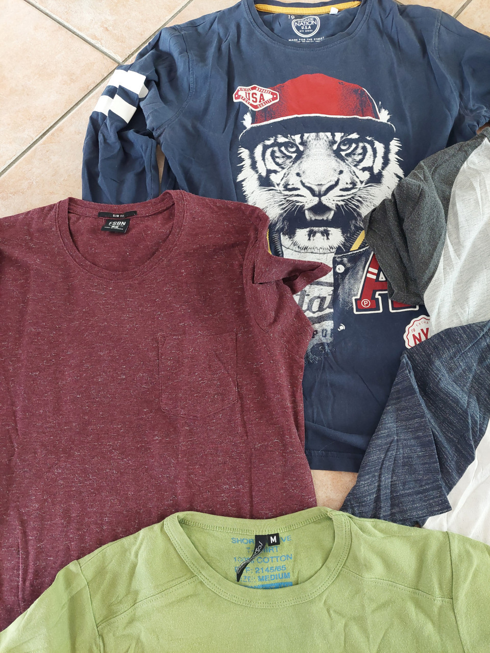 Pakket 8 herenshirts mt xs t/m m