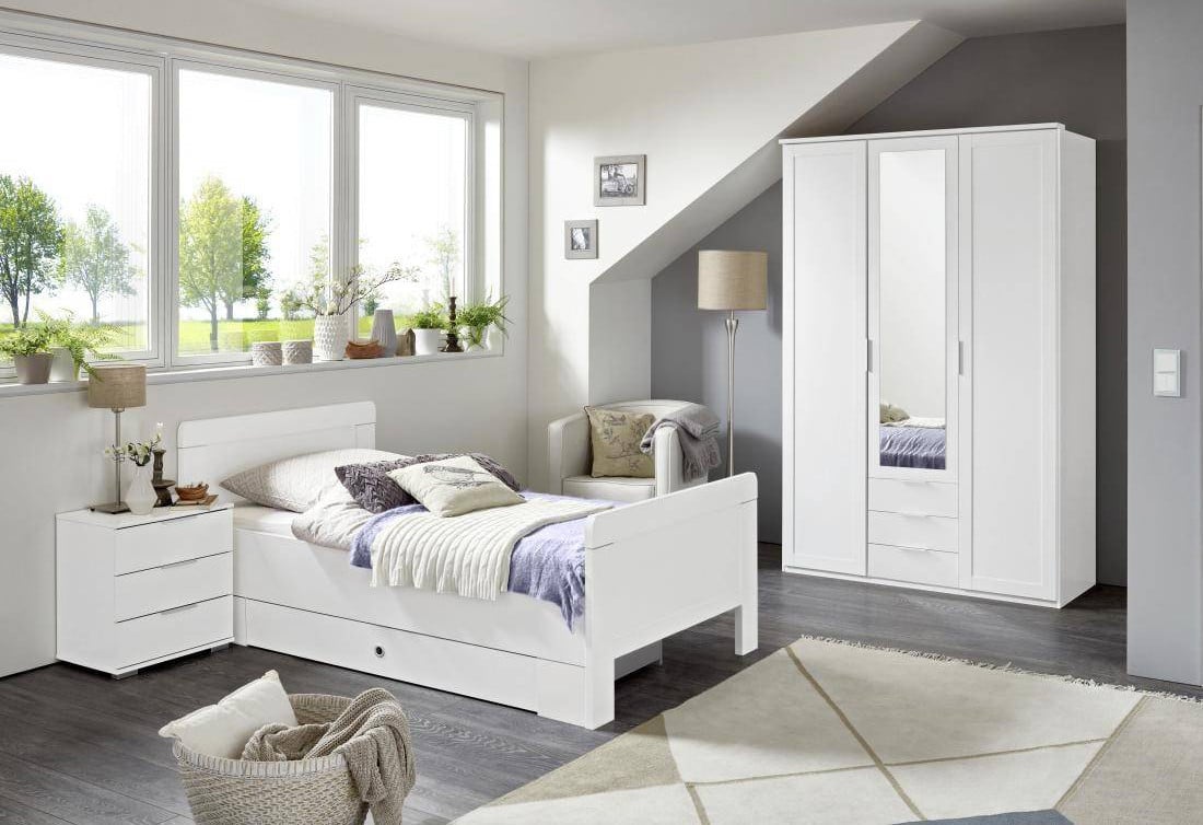 Senioren bed 100 x 200 cm. 3 hoogte-instellingen. Lichteiken