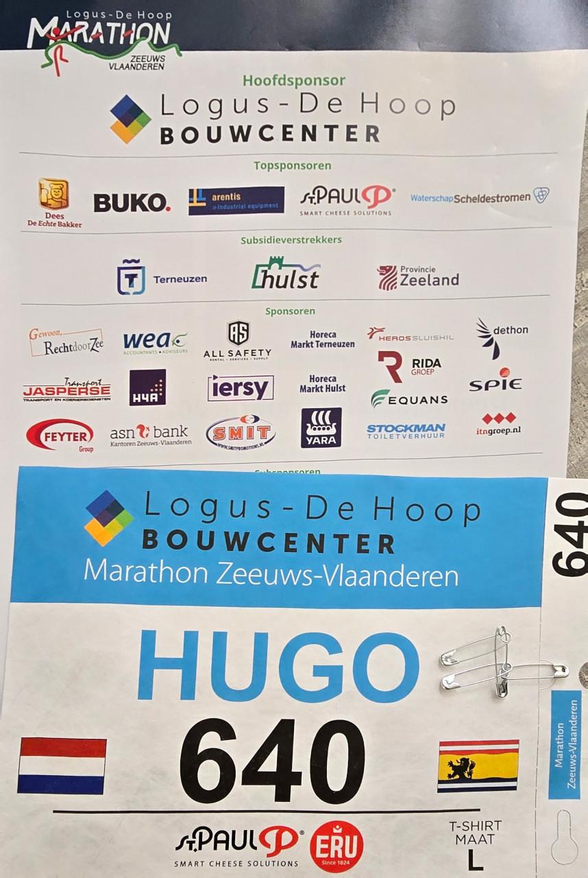 Startbewijs marathon zeeuws-vlaanderen