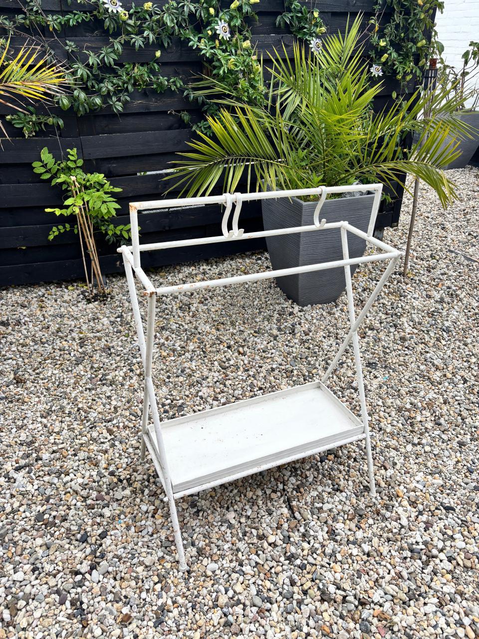 Brocante handdoeken rek