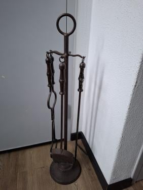 Gietijzeren haardset