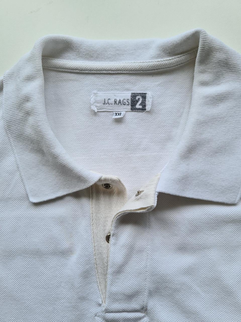 Witte mouwloze poloshirt van J.C RAGS 2 Maat XXL
