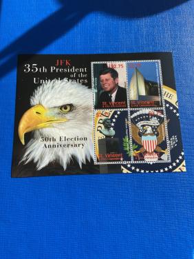 Postzegels JFK st Vincent