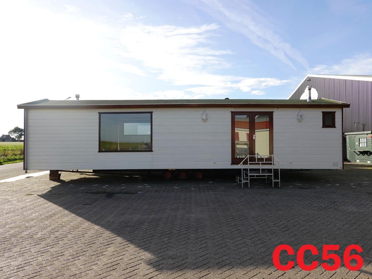 Stacaravans en chalets met middenkamer en dubbel glas tot 6 pers voorradig