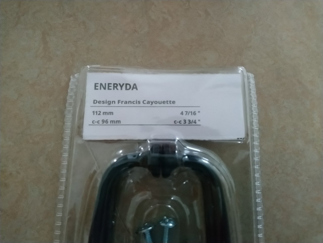 IKEA Eneryda handgreep zwart, 112 mm (set van 2 st) - NIEUW