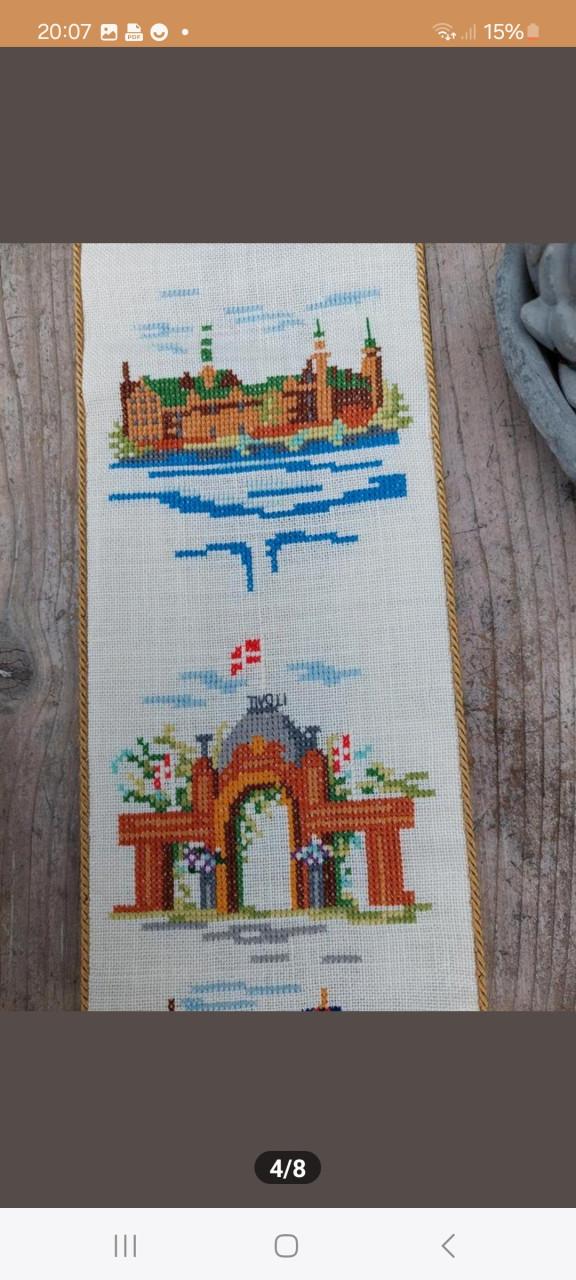 Schellekoord koperen beslag/borduur molens/gebouwen