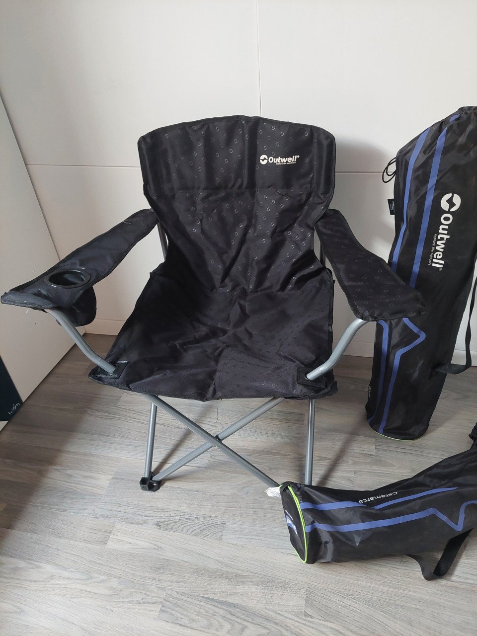 2x Opvouwbare camping stoelen
