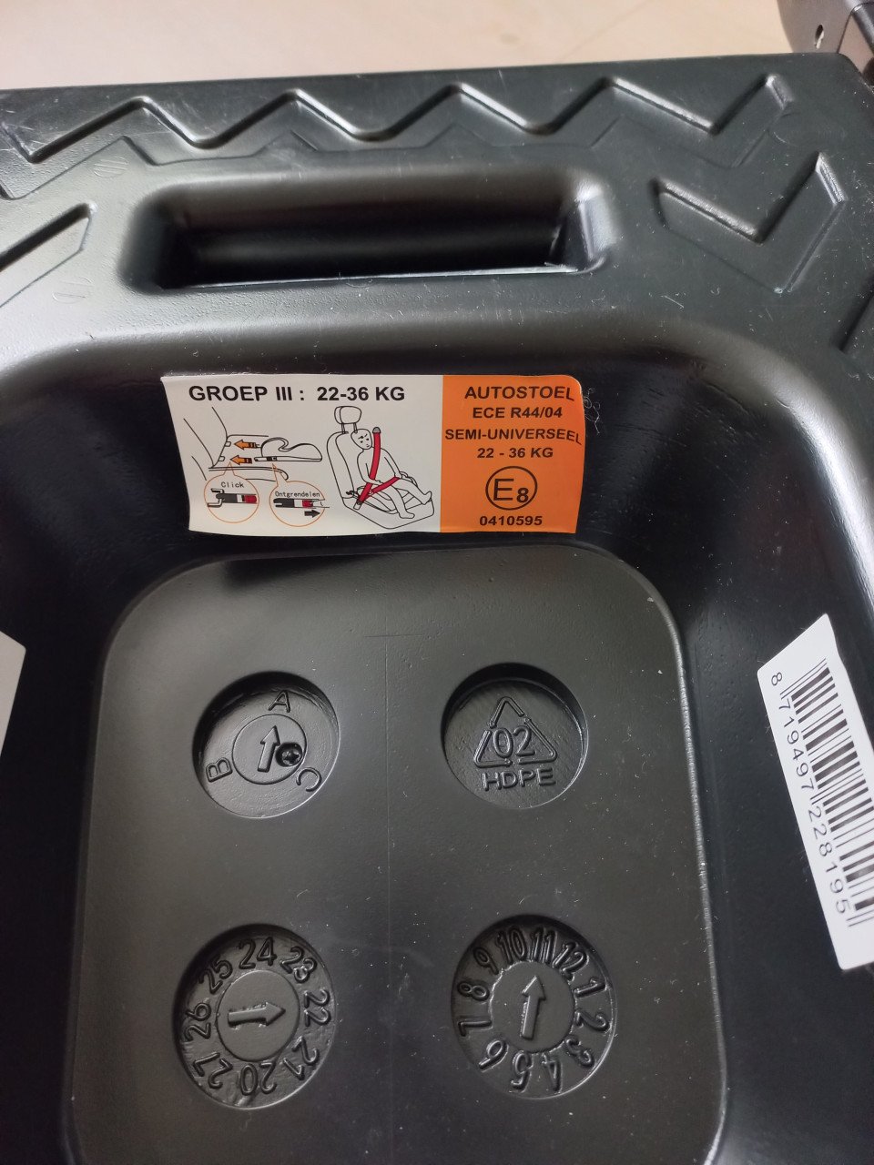 Zitverhoger groep 3 isofix