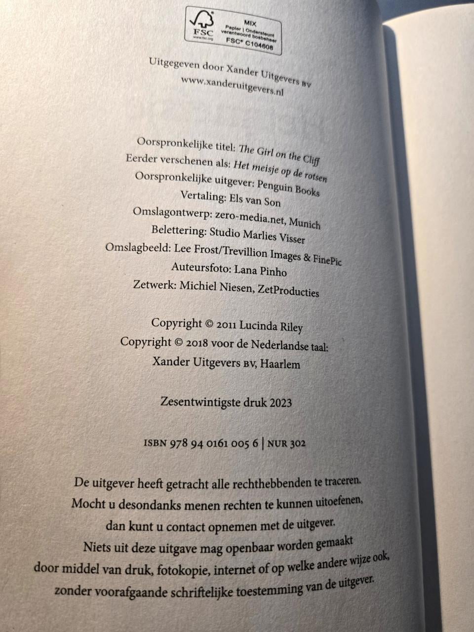 Boek: Het meisje op de rots, Lucinda Riley 26e druk 2023