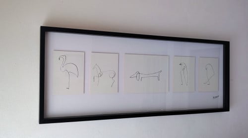 Wanddecoratie 'Picasso' tekening