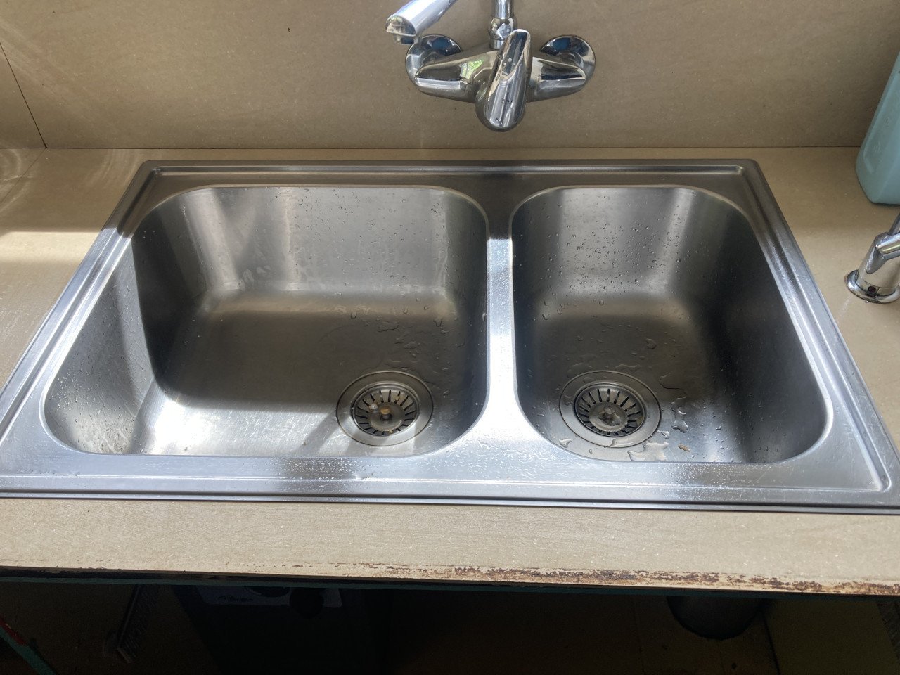 Inbouw-spoelbak:  RVS,