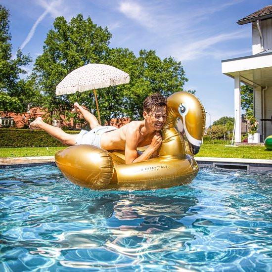 Opblaasbare zwaan XL goud