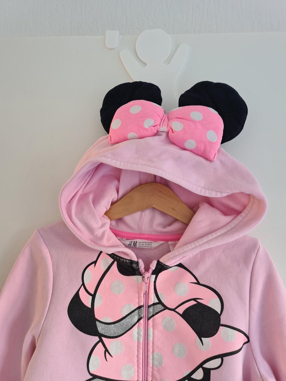 Minnie Mouse  Disney roze hoodie sweater vest van H&M  Maat 122-128