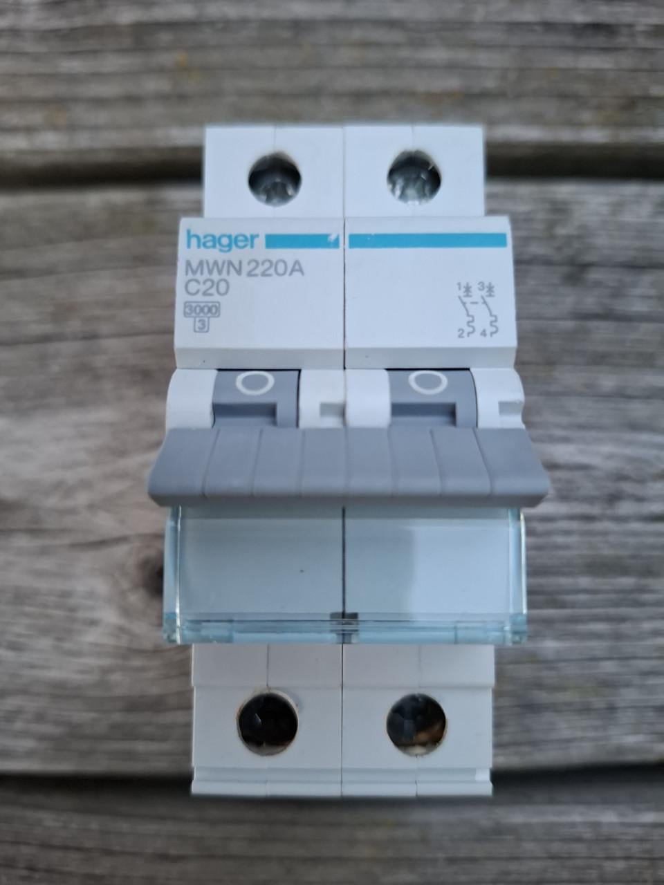 TE KOOP Hager Automaat C20A 2-Polig (12 stuks)