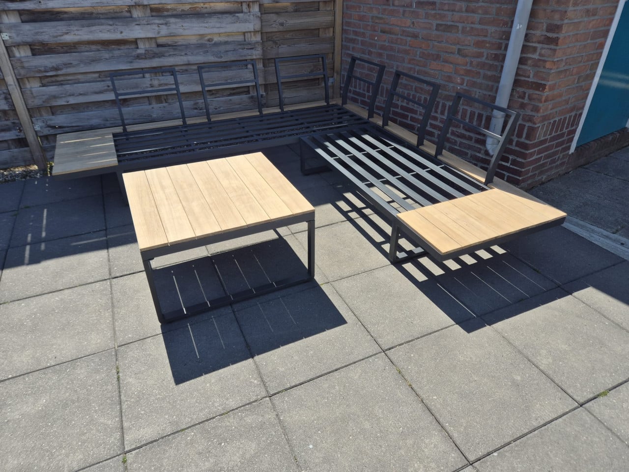 Aluminium Loungeset 232 x 232 cm (Bezorging mogelijk)