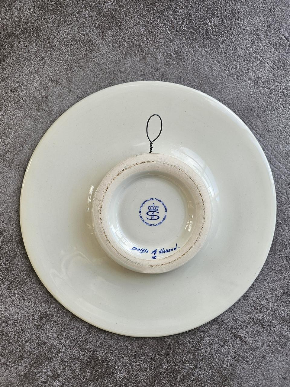 Delfts blauw bord KMS de Schelde