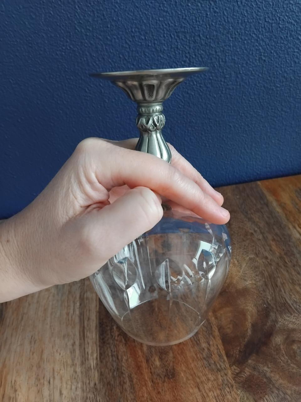 Brandy snifter Tinnen voet