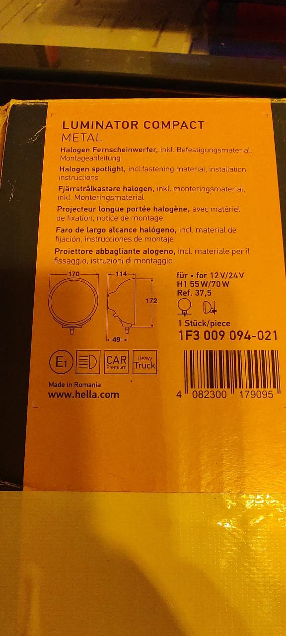 Hella Luminator Compact Metal Black (ongebruikt)