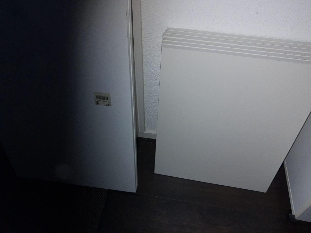 6 witte leg / kastboorden  45,5 x 56 cm   2,50 p st
